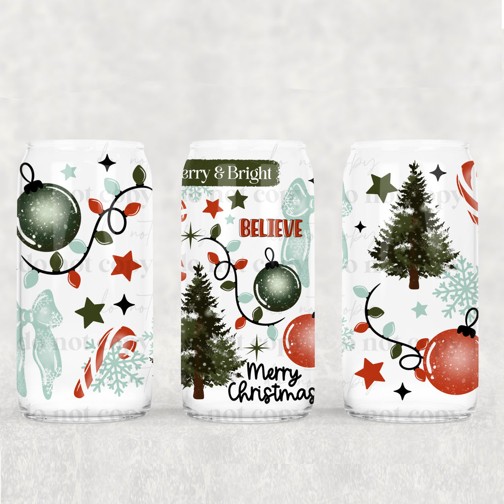 Merry & Bright Collage 16oz Tumbler