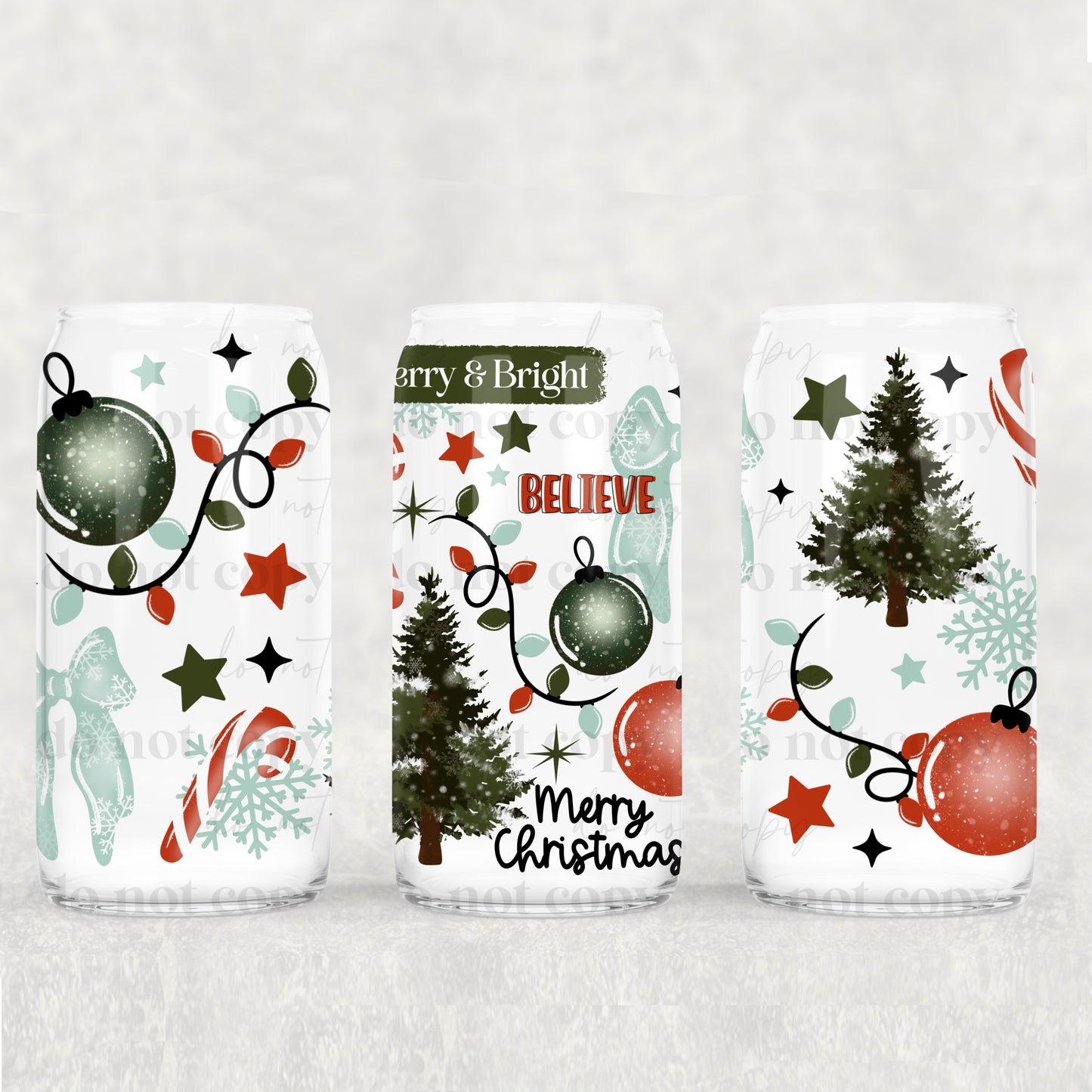Merry & Bright Collage 16oz Tumbler