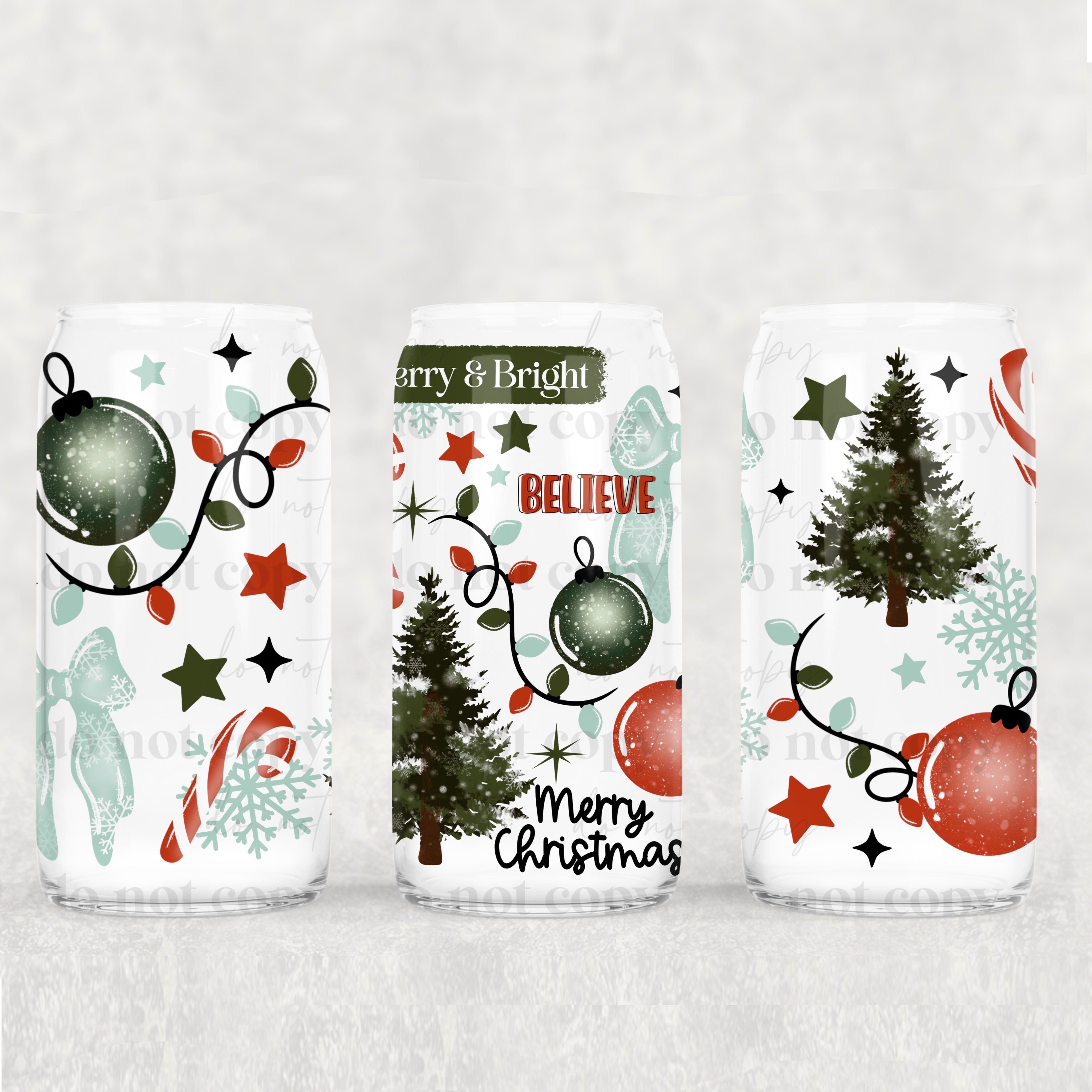 Merry & Bright Collage 16oz Tumbler