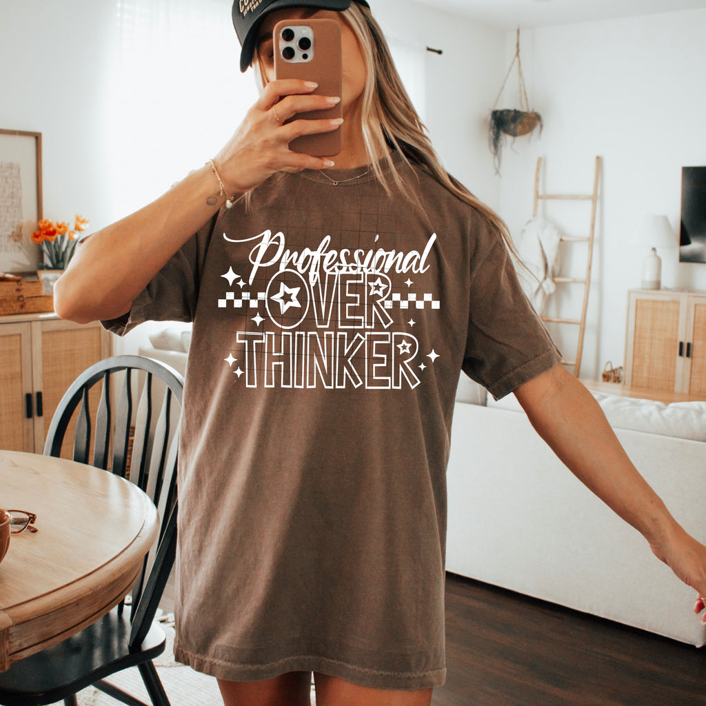 Professional Overthinker Hoodie (All White)