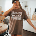 Dramatic, Sarcastic, Problematic Long Sleeve T-Shirt (White)