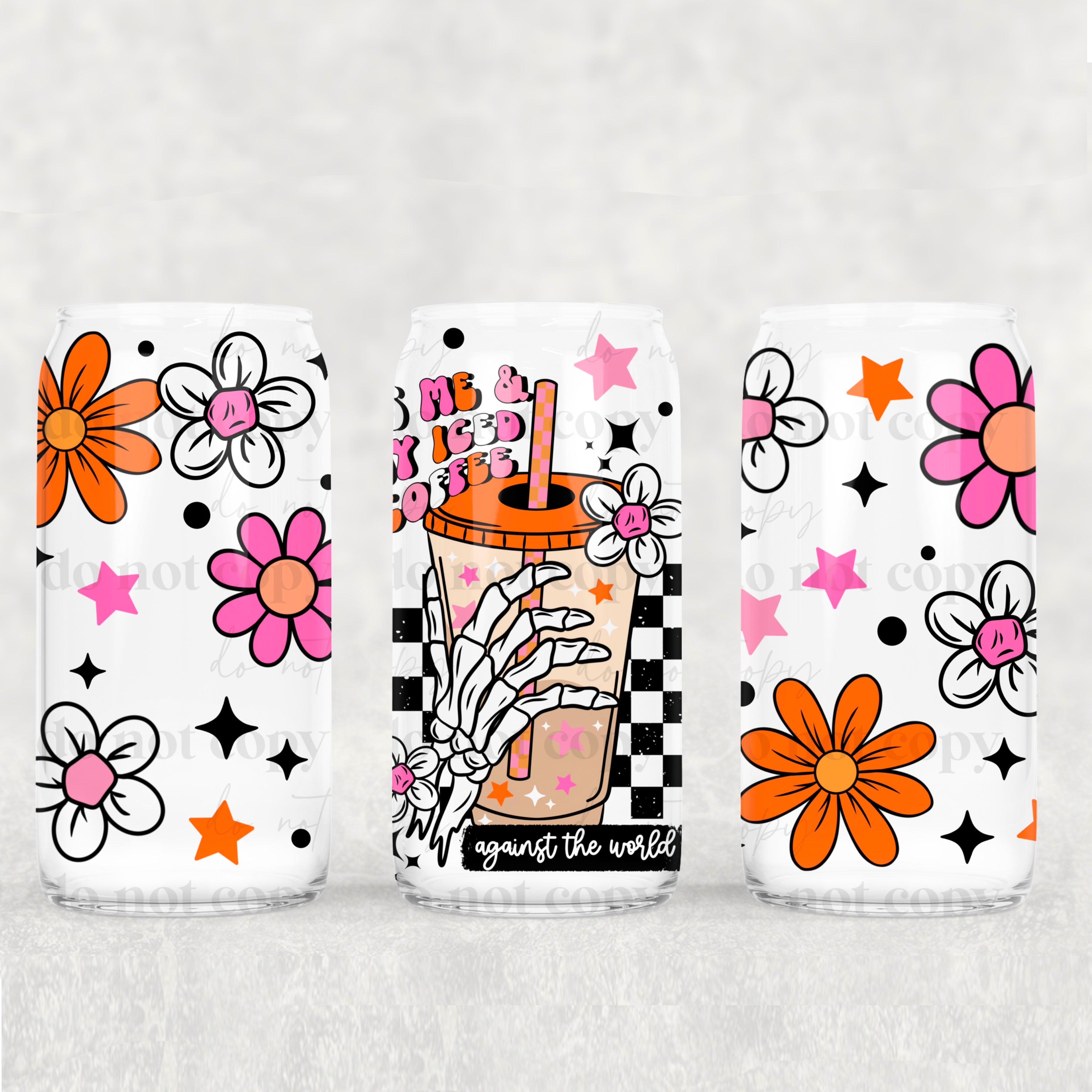 Me & My Iced Coffee Skellie 16oz Tumbler