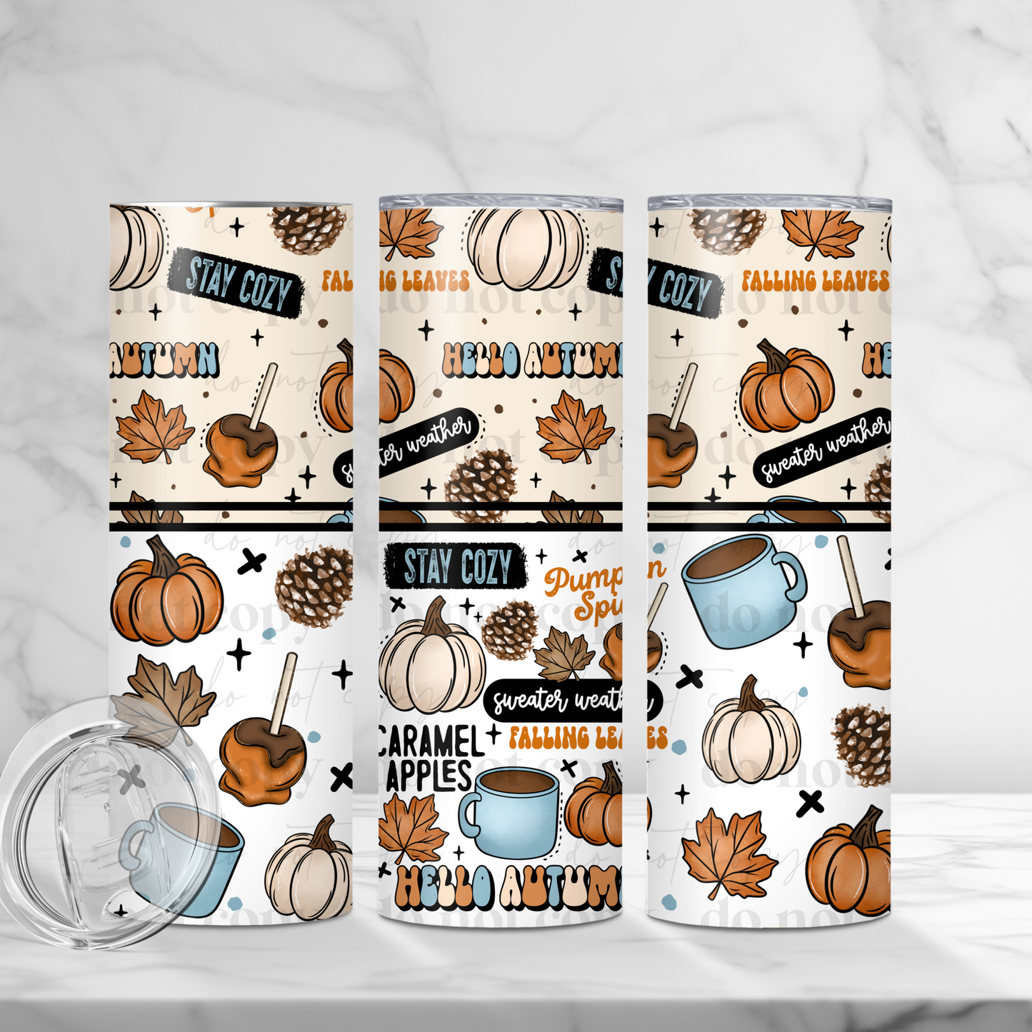 Stay Cozy Autumn Skinny Tumbler