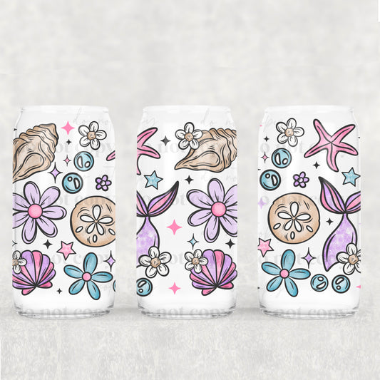 Mermaid Florals 16oz Tumbler