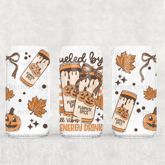 Fueled by Fall & Energy Drinks 16oz Tumbler