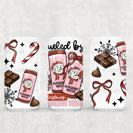 Fueled by Christmas & Energy Drinks 16oz Tumbler