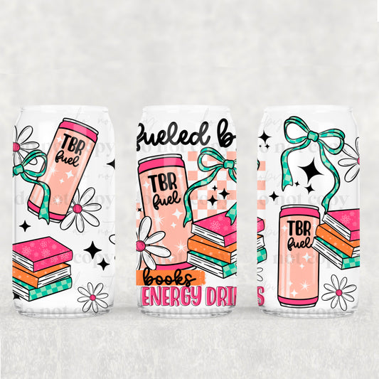 Fueled by Books & Energy Drinks 16oz Tumbler