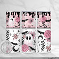 Pink Floral Ghostie Skinny Tumbler