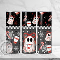 Peppermint Mocha Bow Ghostie Skinny Tumbler