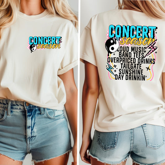 Concert Season (Black) Shirt, Crewneck, Hoodie