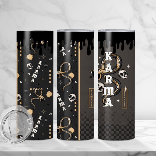 Karma Snake Skinny Tumbler