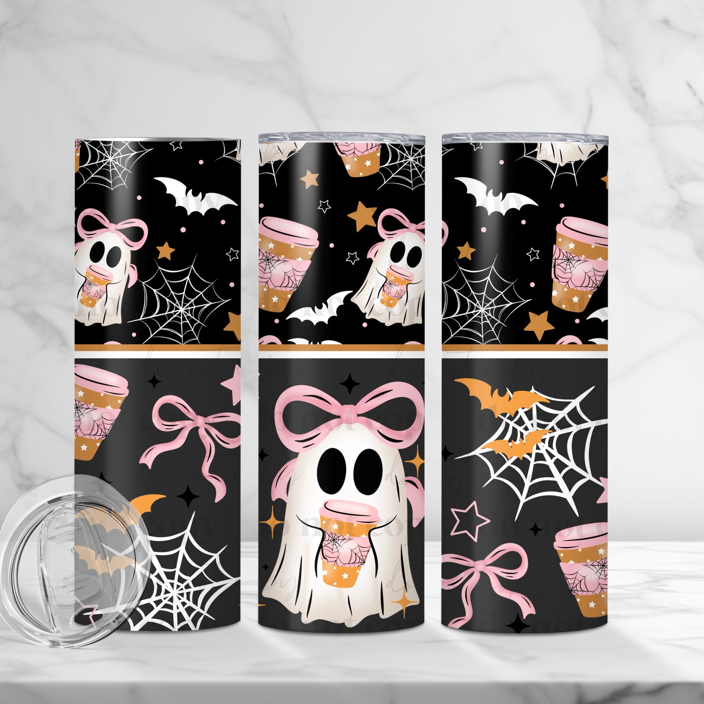 Bow Ghostie Skinny Tumbler