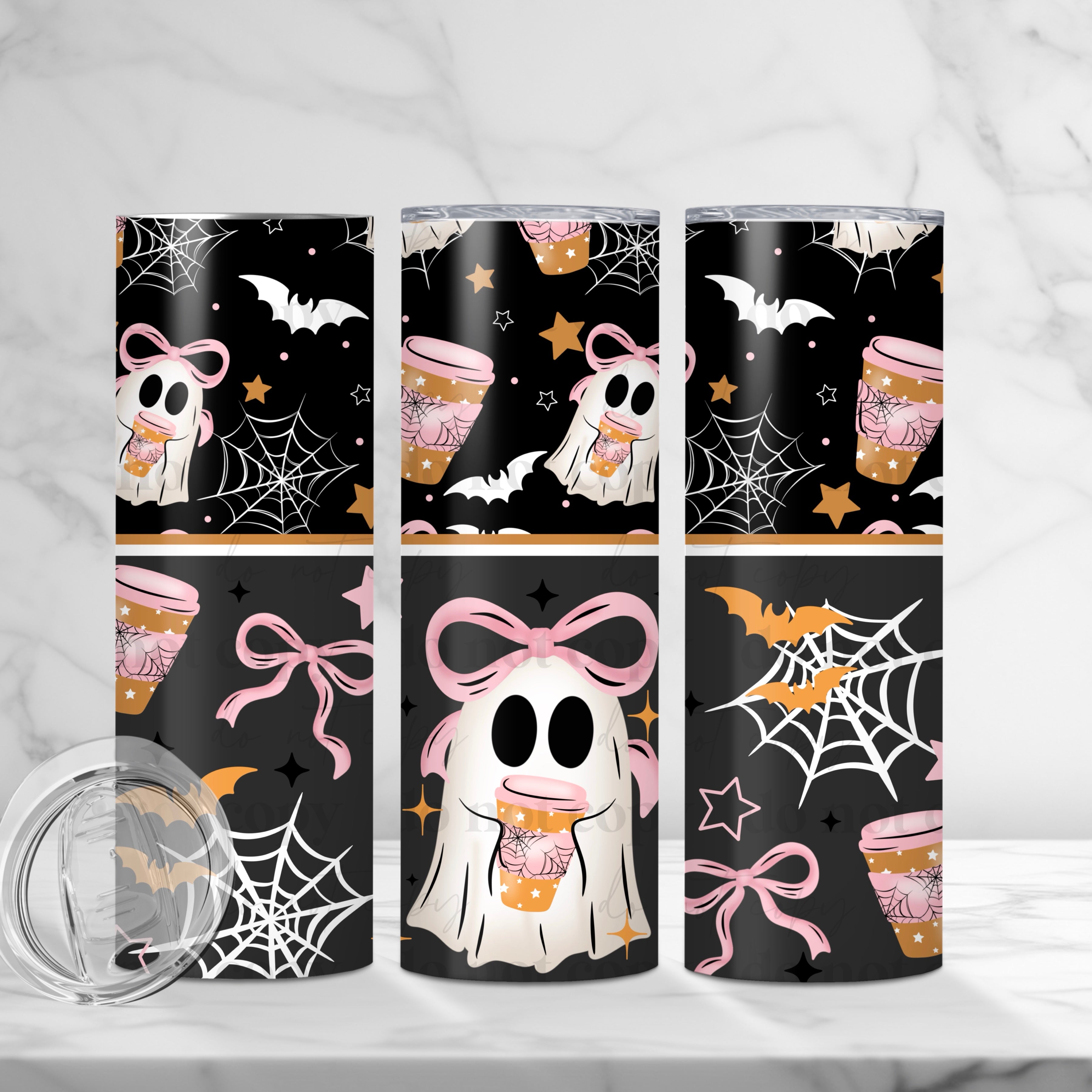 Bow Ghostie Skinny Tumbler