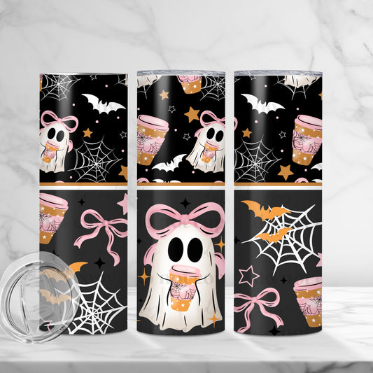 Bow Ghostie Skinny Tumbler