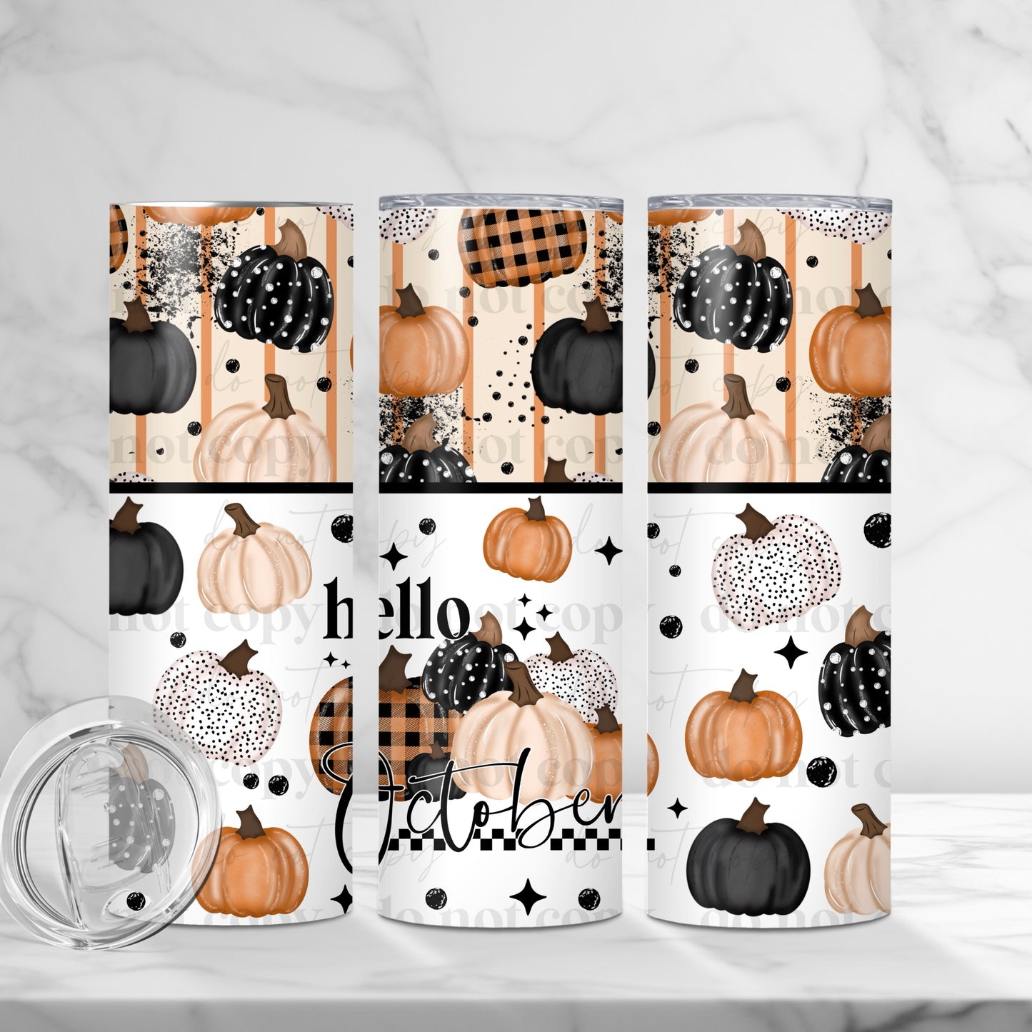 Hello October Skinny Tumbler
