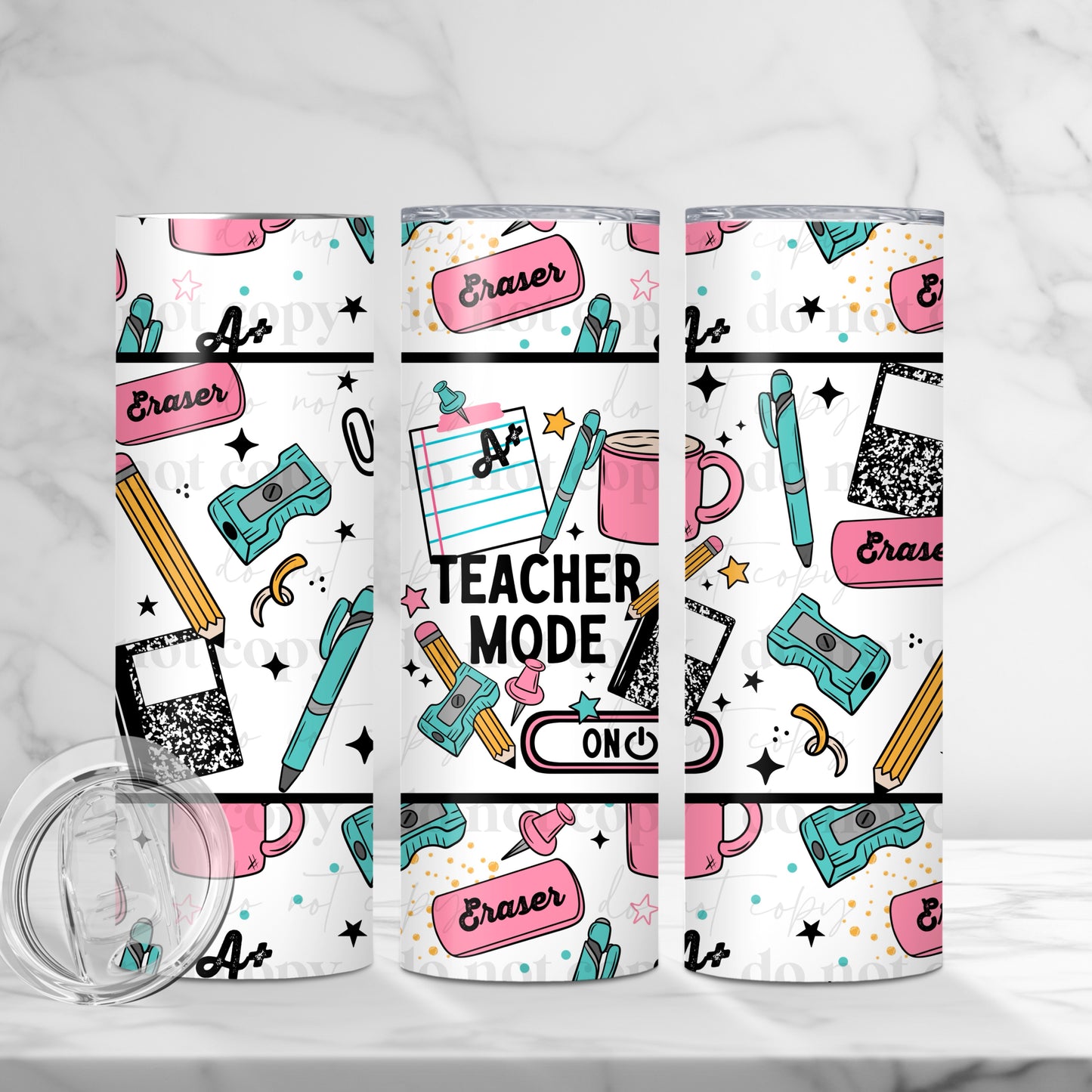 Teacher Mode Skinny Tumbler