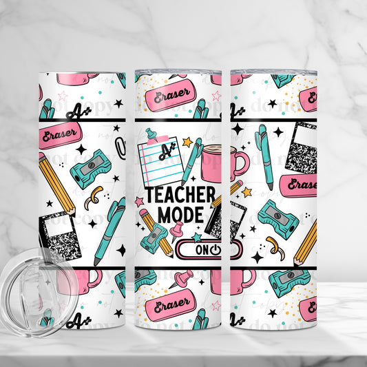 Teacher Mode Skinny Tumbler