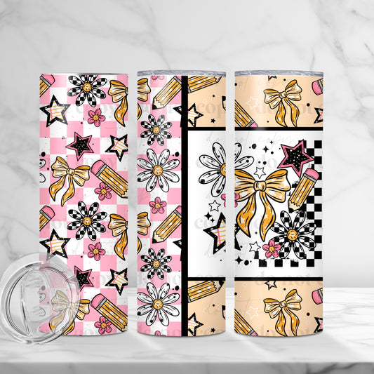 School Bow Skinny Tumbler