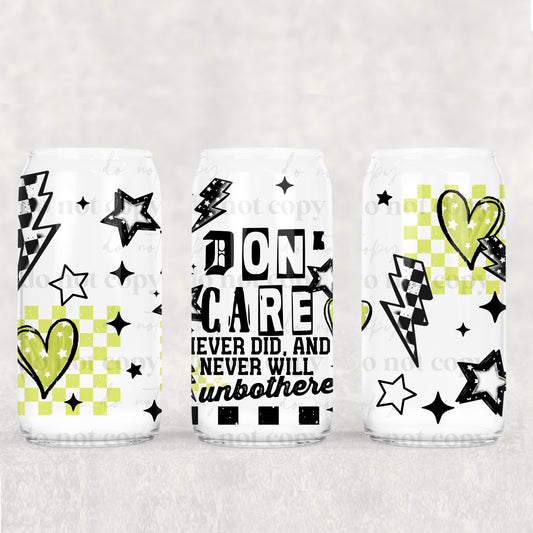 Green I Don’t Care 16oz Tumbler