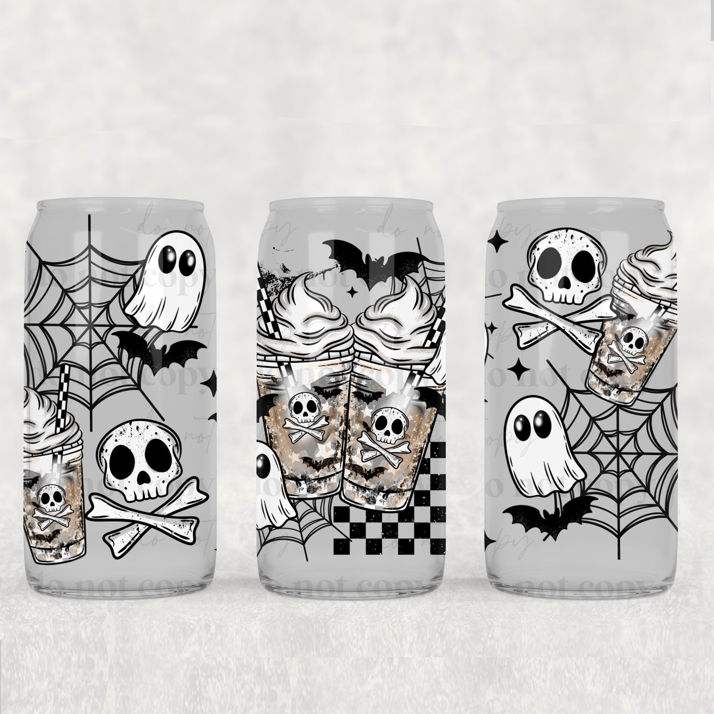 Skull Ghost Coffee 16oz Tumbler