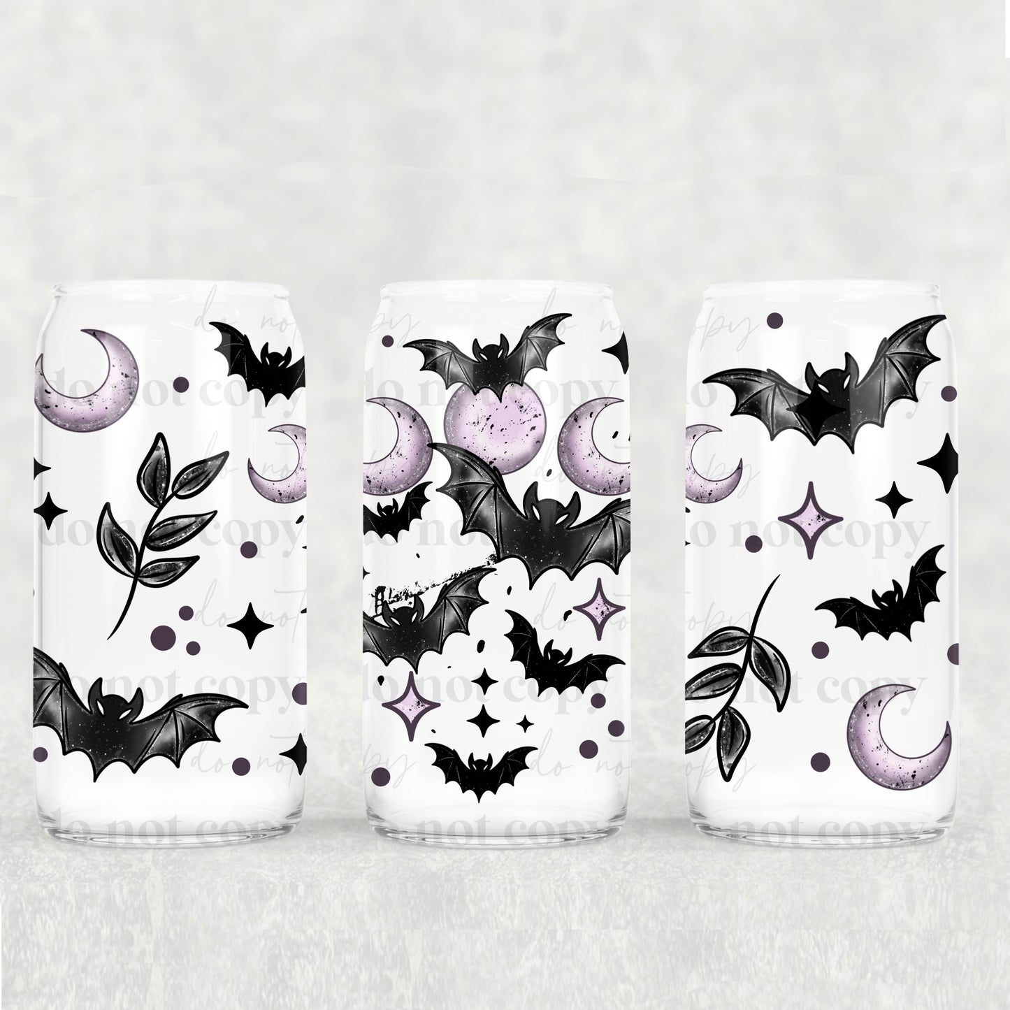 Purple Moons & Bats 16oz Tumbler