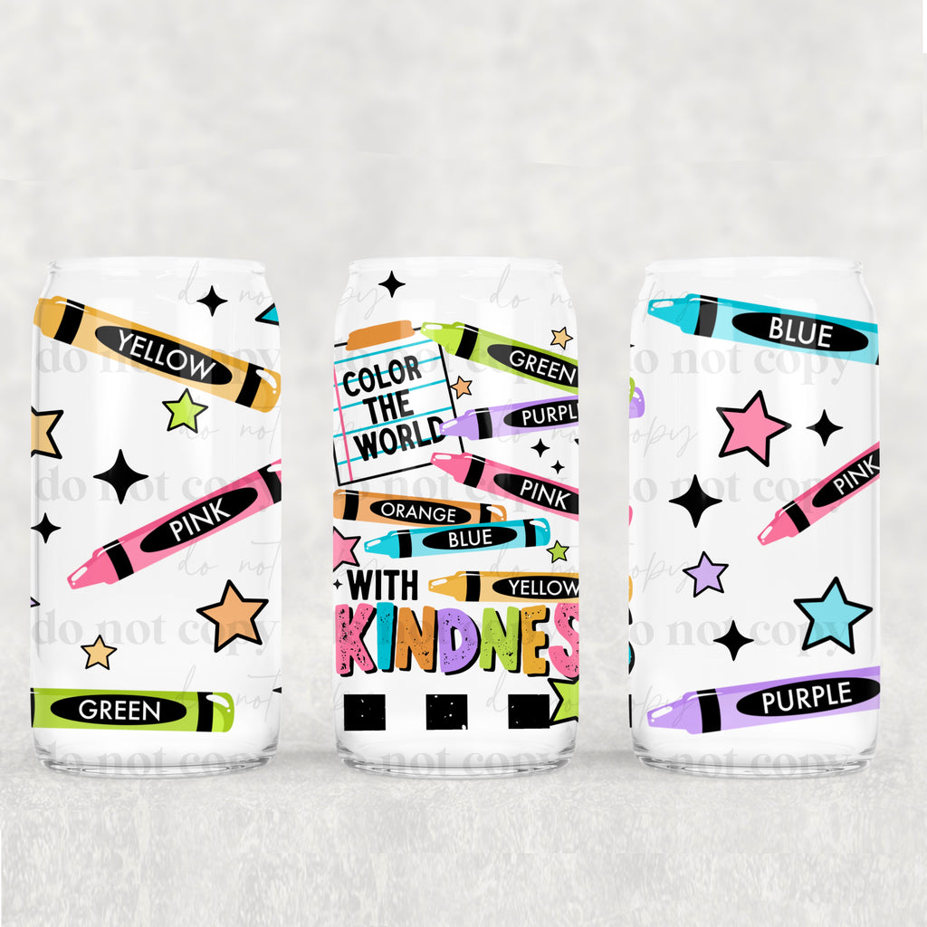 Color The World w. Kindness 16oz Tumbler
