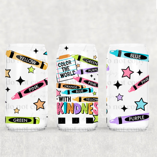 Color The World w. Kindness 16oz Tumbler