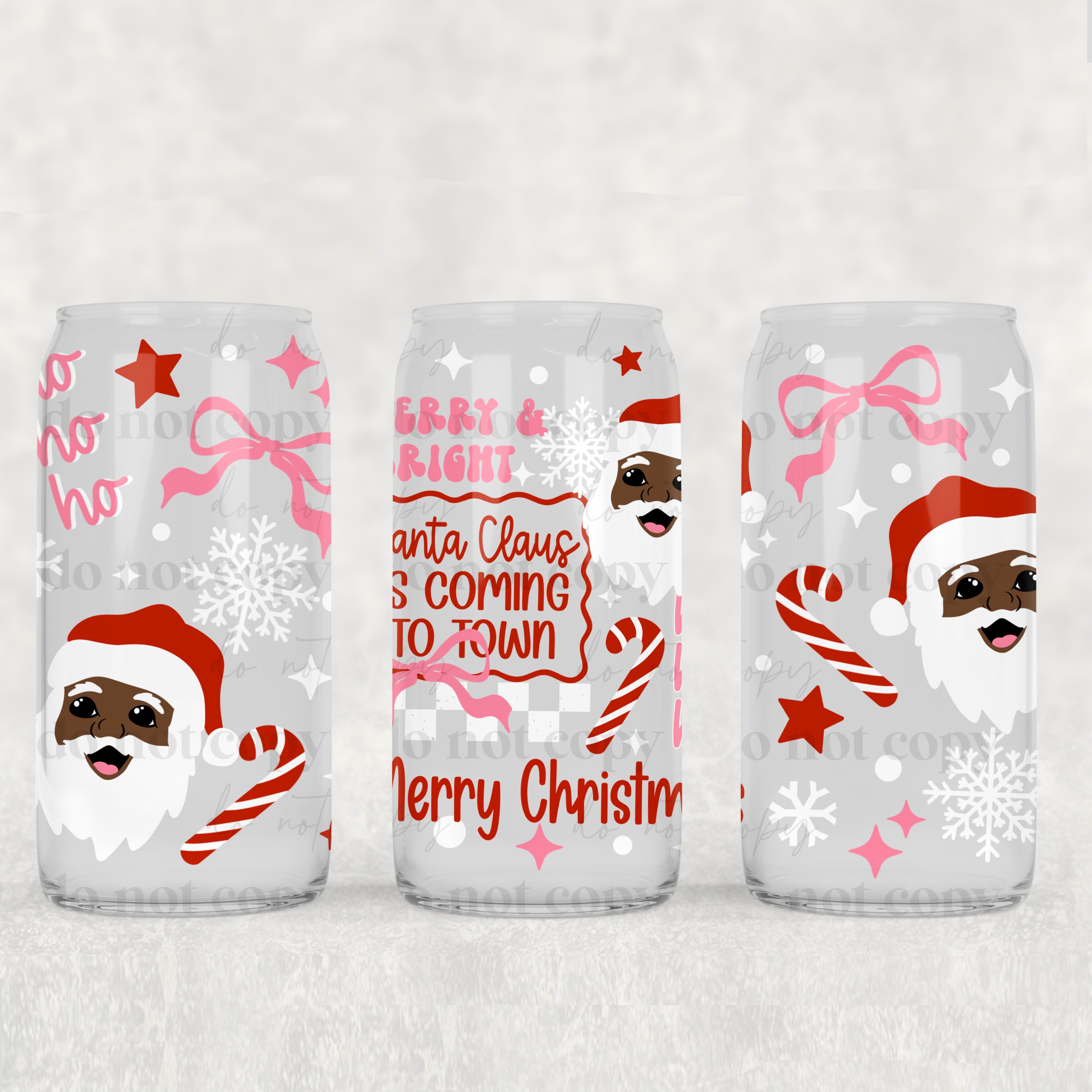 Santa Claus is Coming to Town (Dark) (UVDTF) 16oz Tumbler