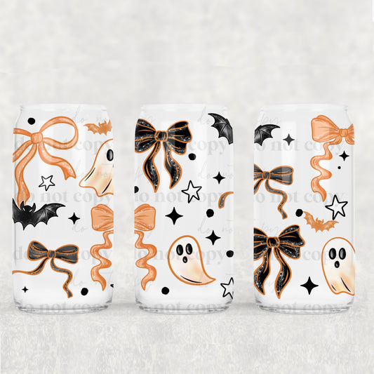 Orange Bats, Bows, & Ghost 16oz Tumbler