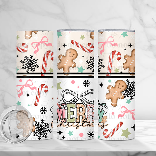 Merry Christmas Skinny Tumbler