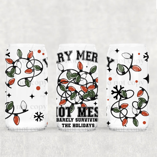 Very Merry Hot Mess 16oz Tumbler