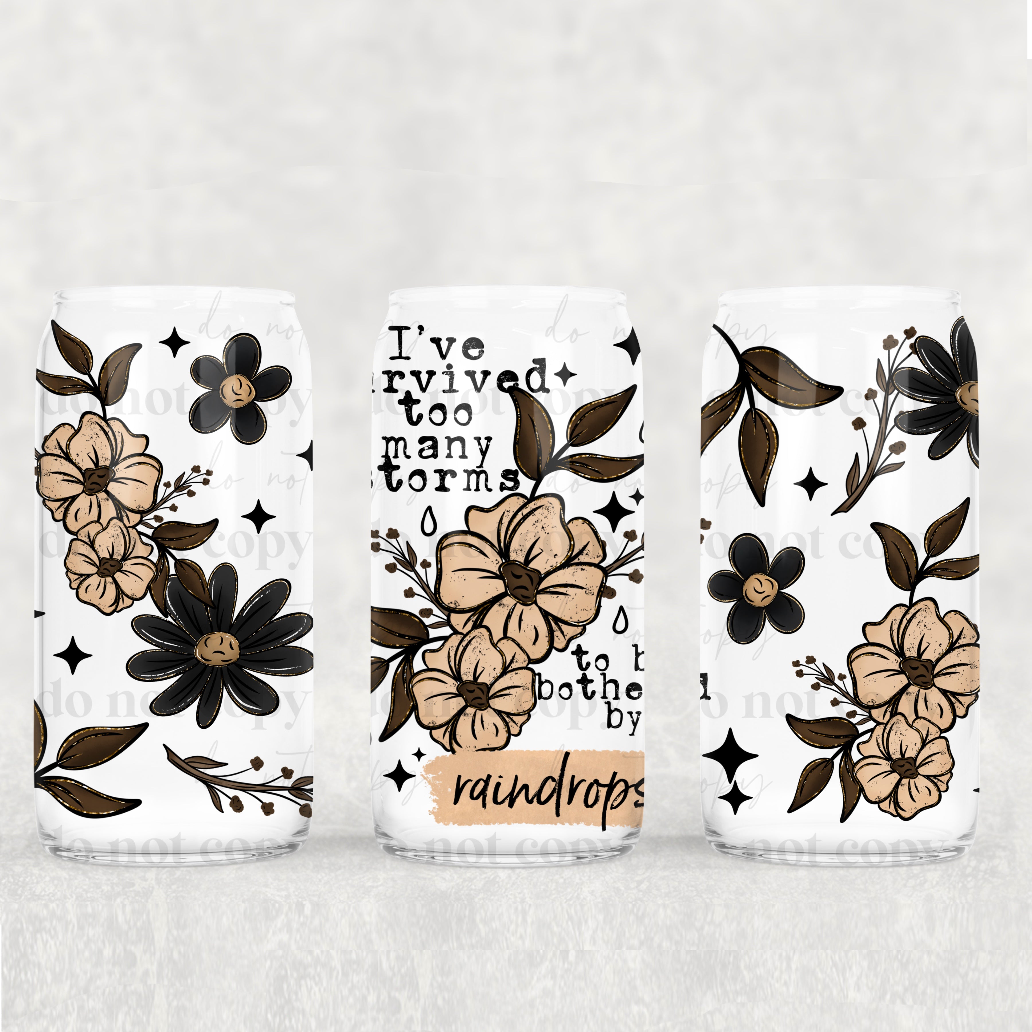 Survived Too Many Storms (Black) 16oz Tumbler