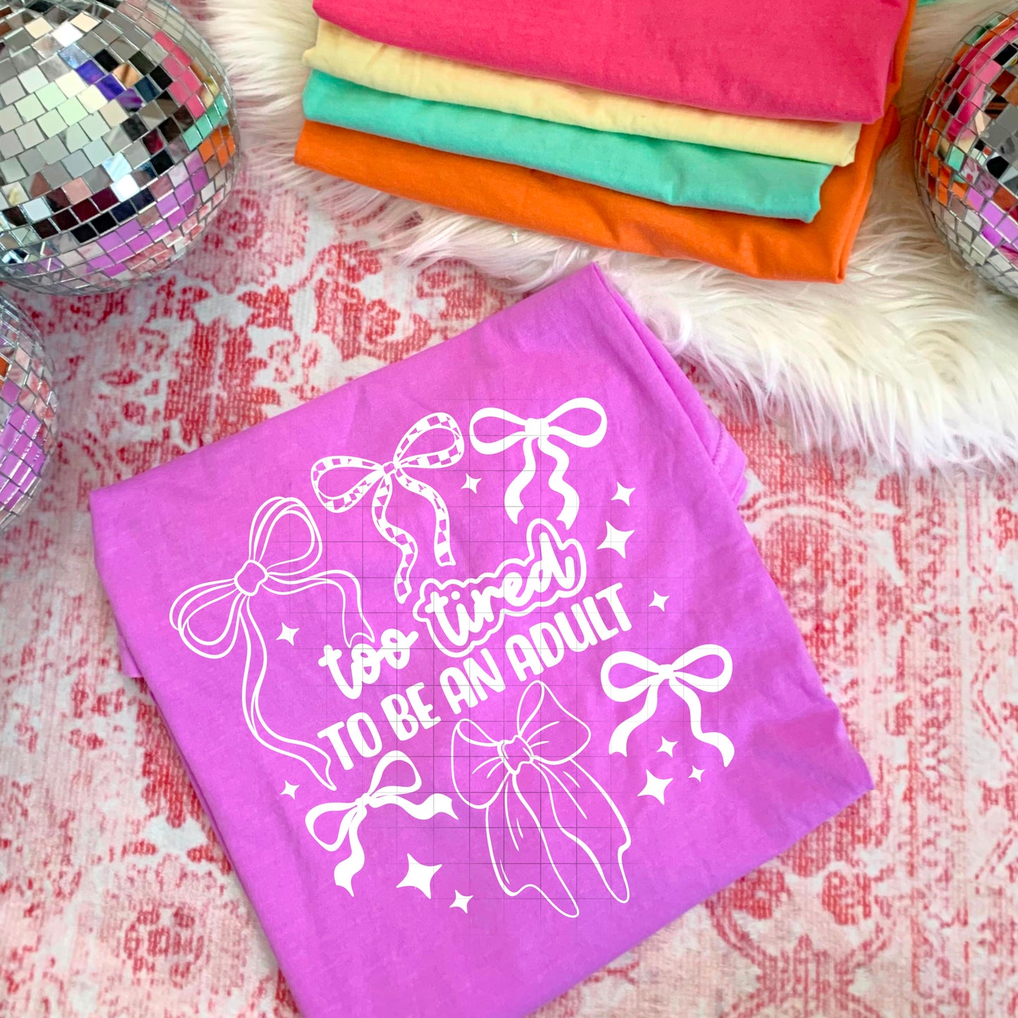 Too Tired To Be An Adult (White)