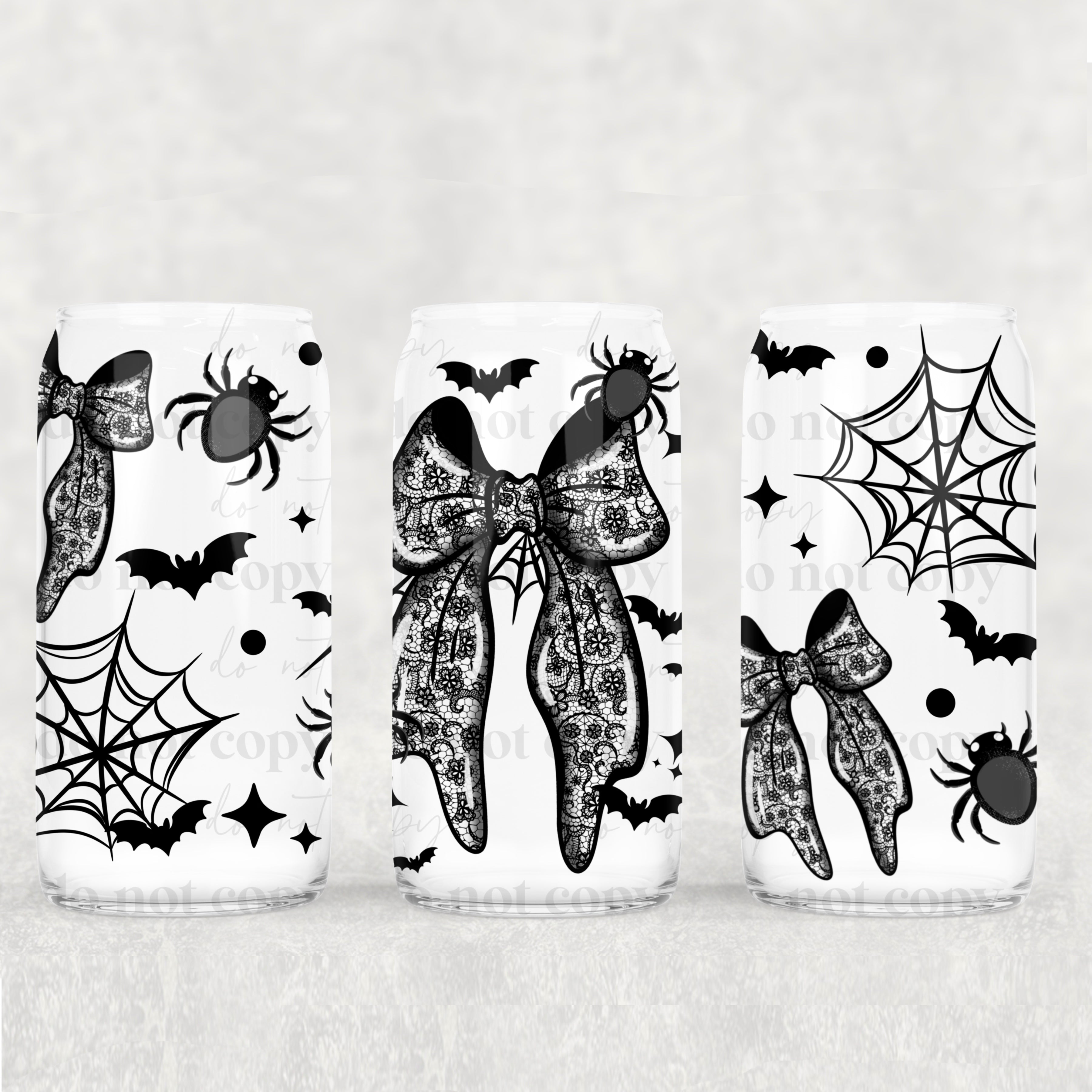 Spiderweb Lace Bow 16oz Tumbler