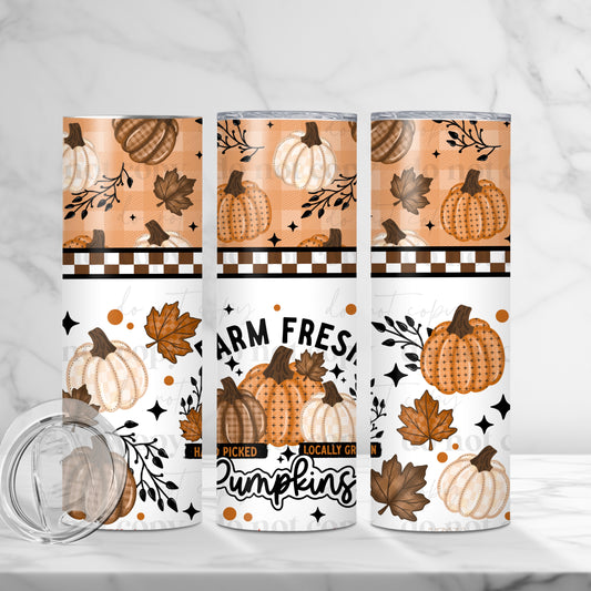 Farm Fresh Pumpkins Skinny Tumbler