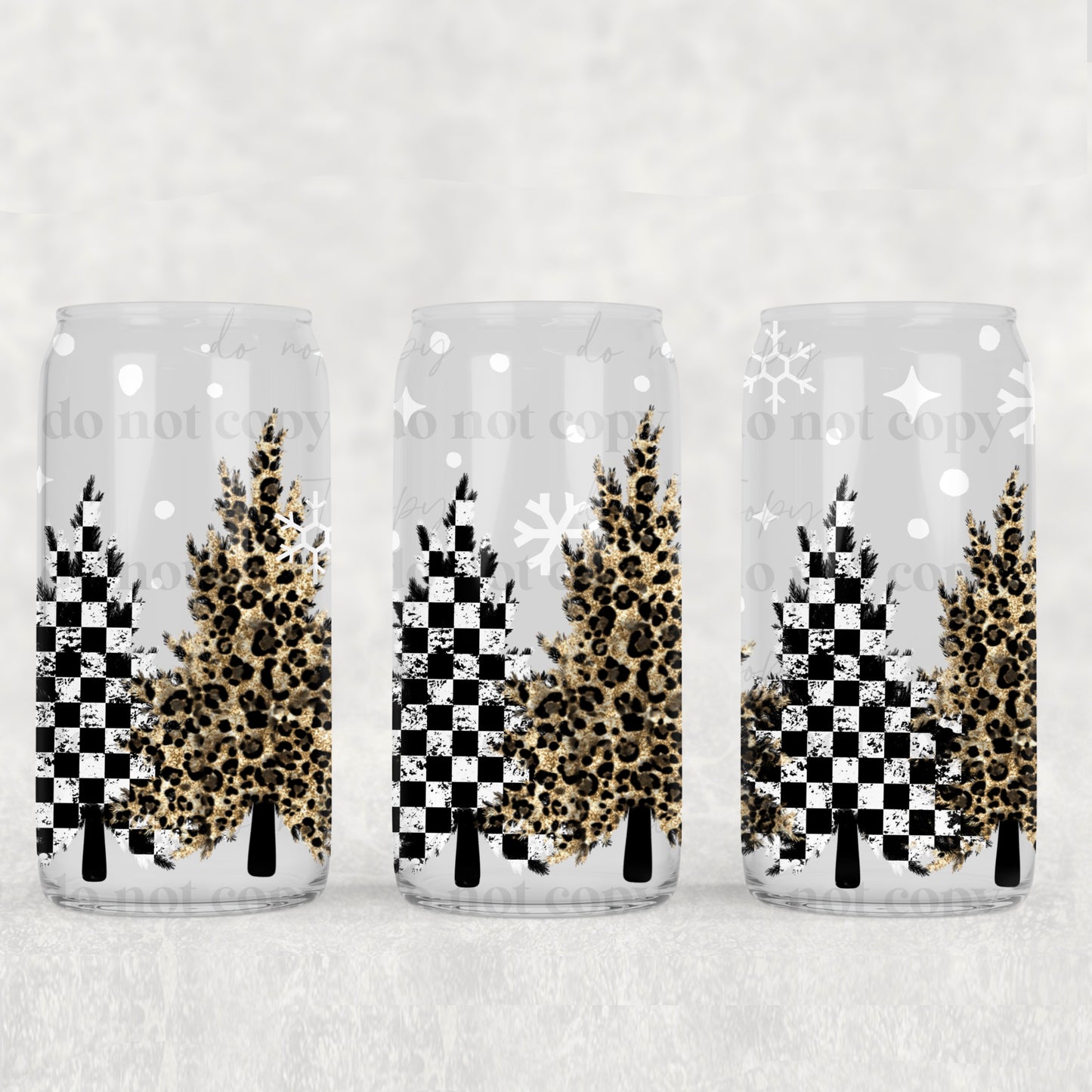 Checker Cheetah Trees (UVDTF ONLY) 16oz Tumbler