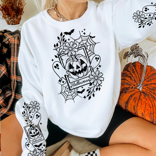 Halloween Card (Black) Shirt, Crewneck, Hoodie
