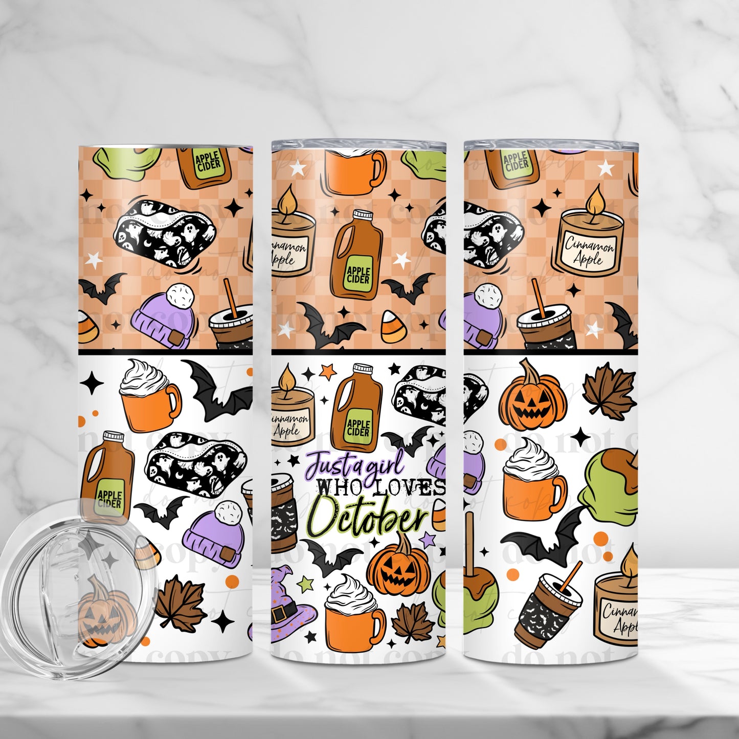 Just a Girl Who Loves October Skinny Tumbler