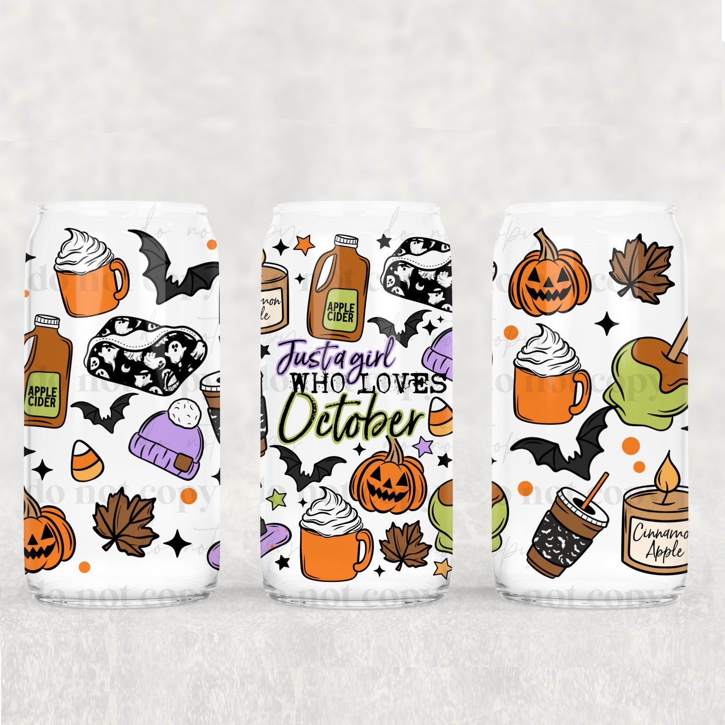 Just A Girl Who Loves October 16oz Tumbler