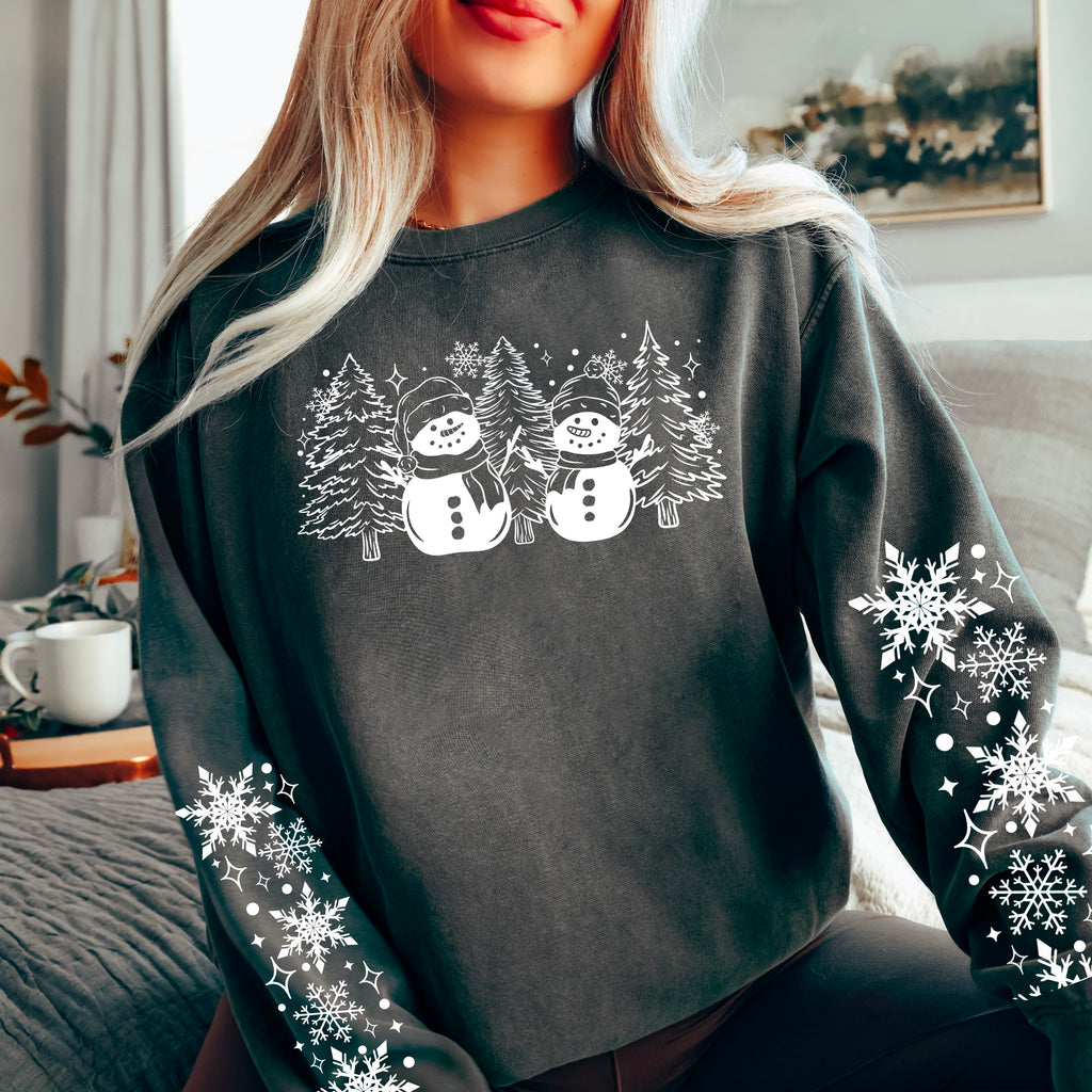 Snowmen & Trees (White)