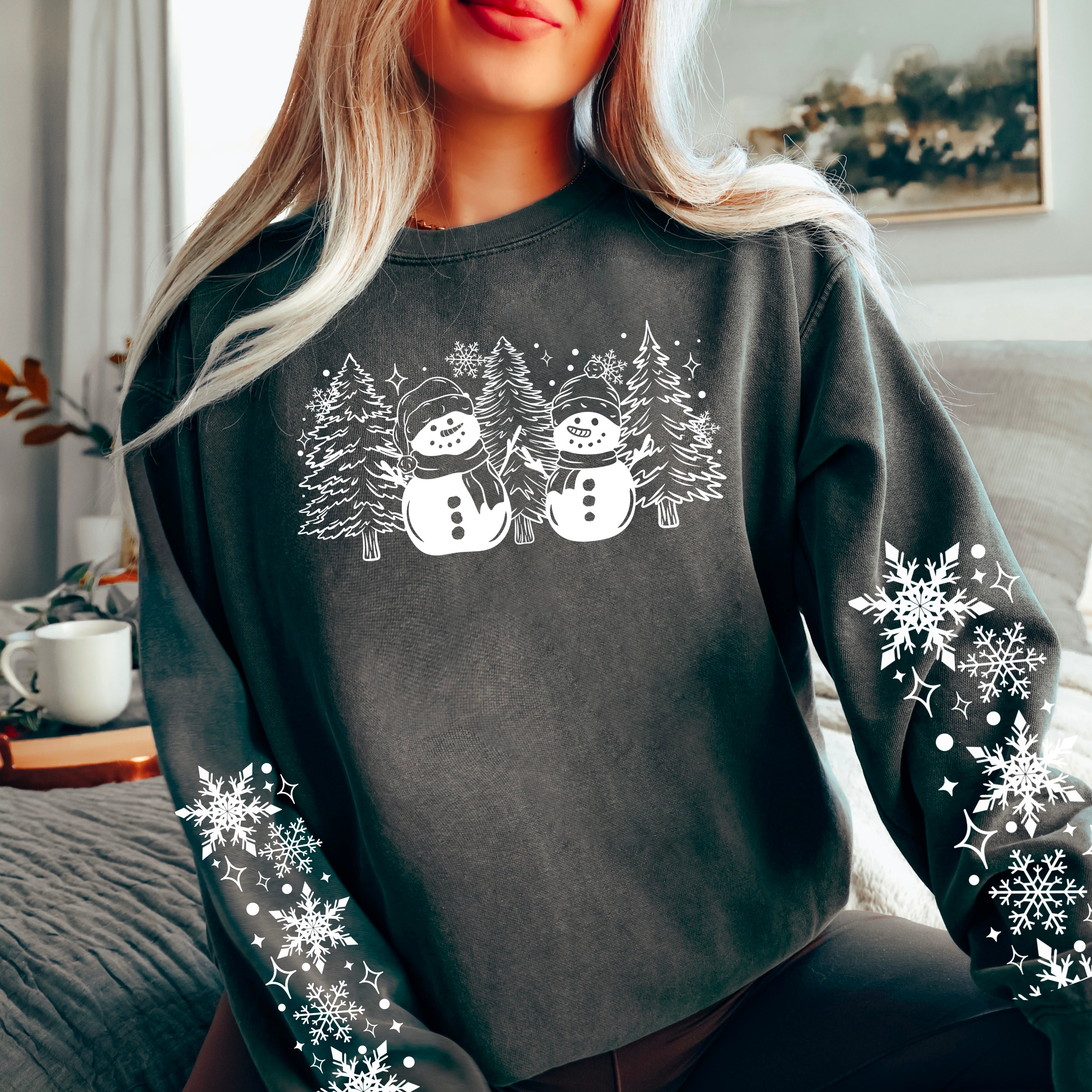 Snowmen & Trees (White)