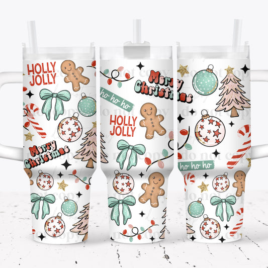 Merry Christmas Collage 40 oz Tumbler