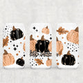 Black & Orange Hello AUTUMN Pumpkins 16oz Tumbler