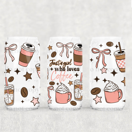Just A Girl Who Loves Coffee 16oz Tumbler
