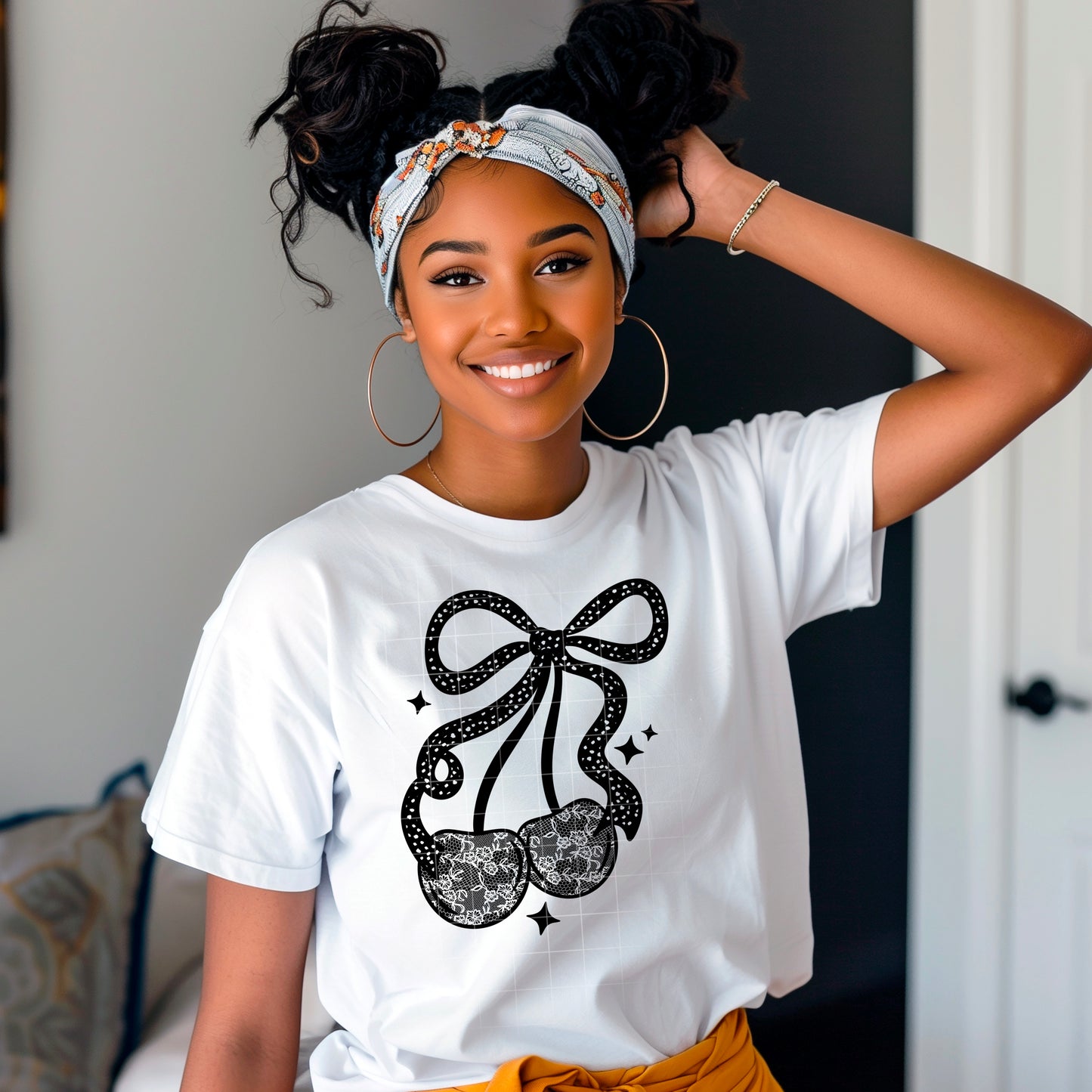 Lace Cherries (Black)