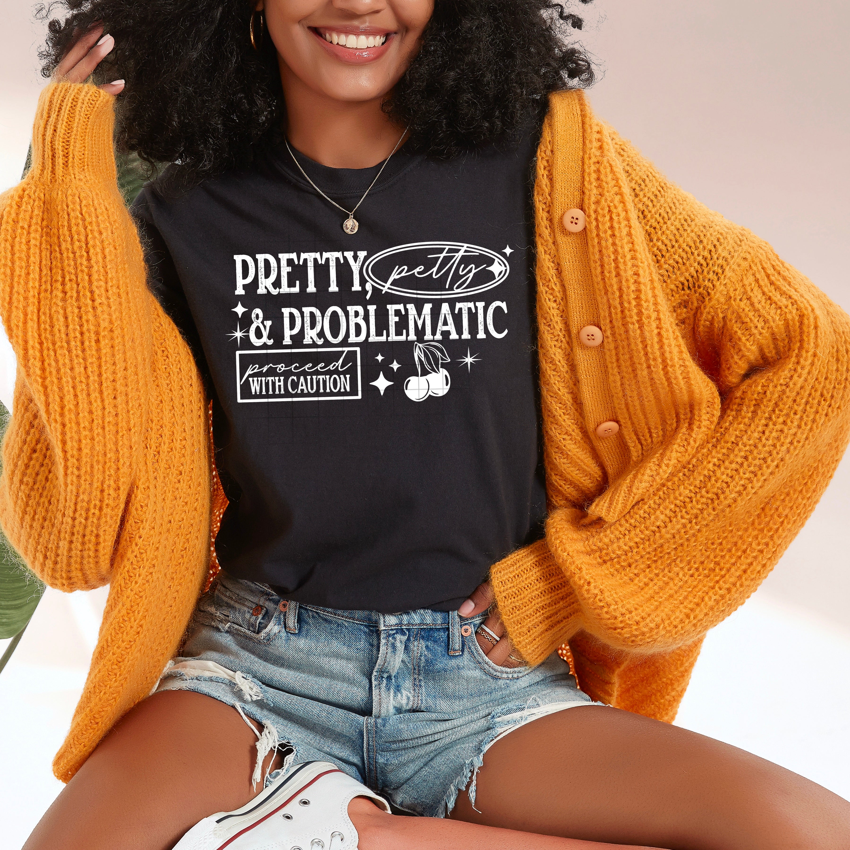 Pretty, Petty, Problematic Hoodie (White)