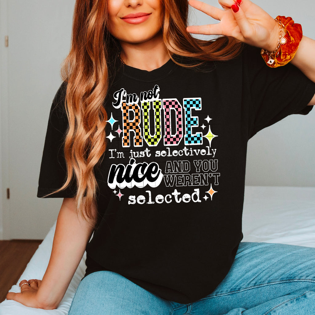 I’m Not Rude Hoodie (White)