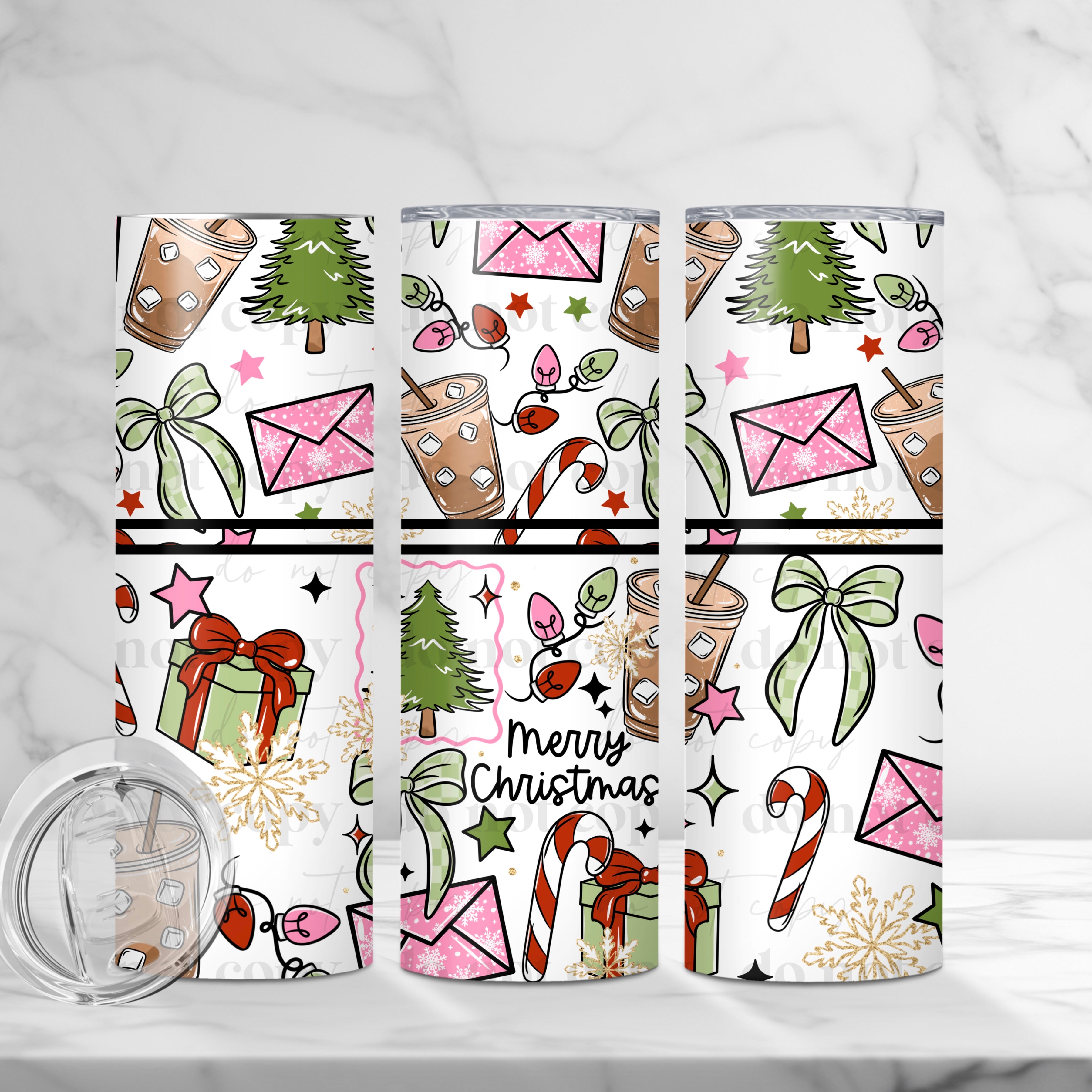 Merry Christmas Skinny Tumbler