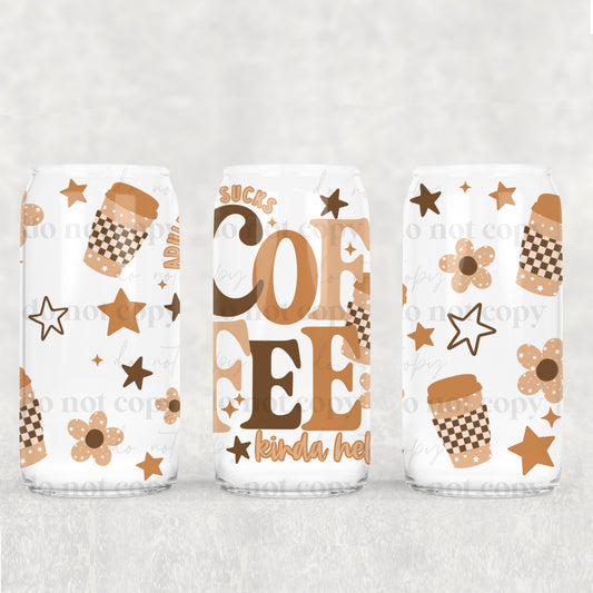 Coffee Kinda Helps 16oz Tumbler