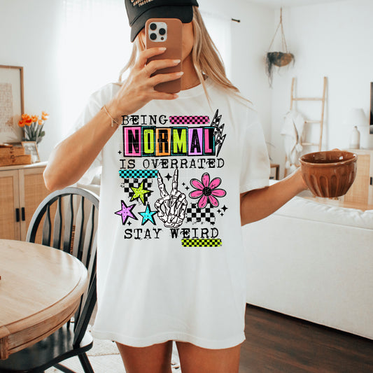 Normal Is Over Rated Short Sleeve T-Shirt (Black)